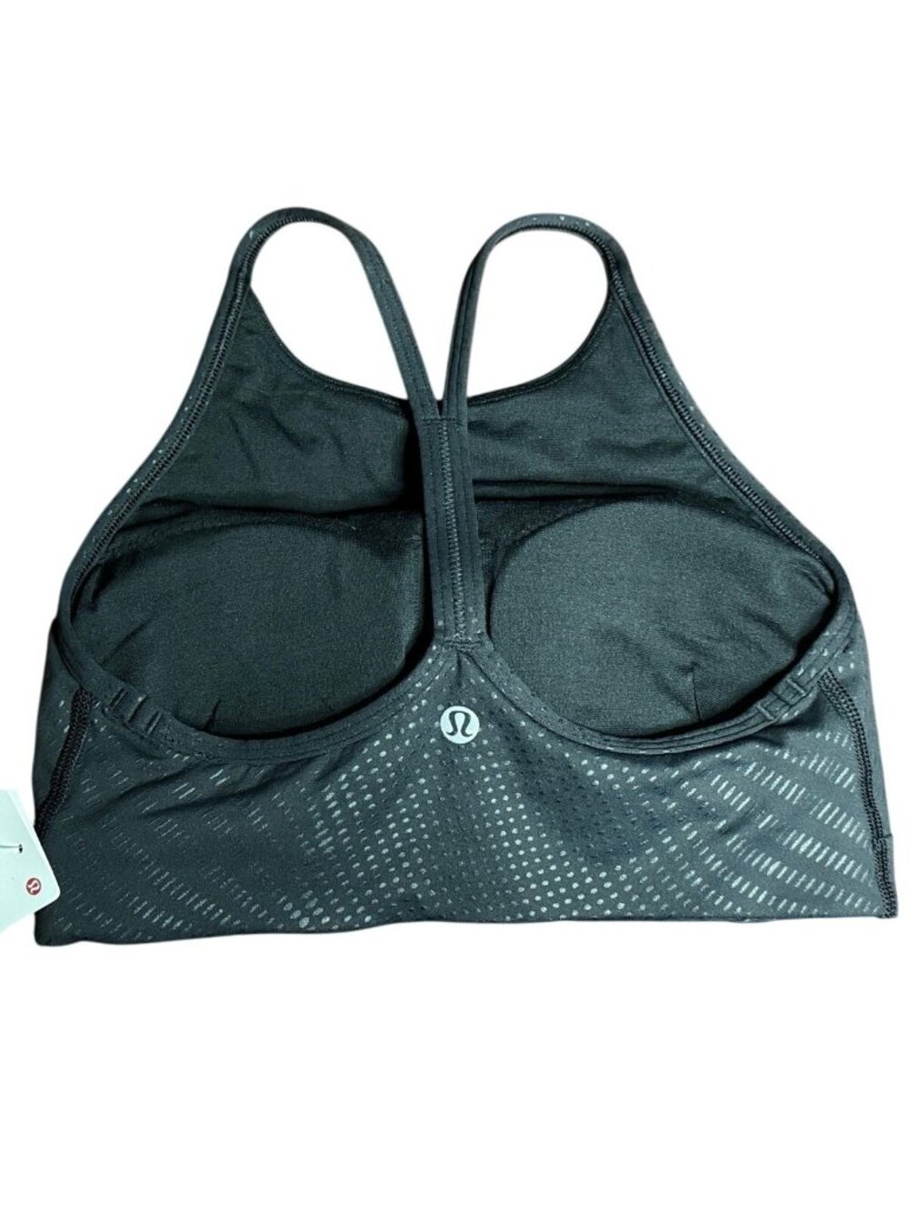 Lululemon Womens Black Sport Bra Flow Y Wrap Front High Neck W2EJHS Sz 4 B/C NWT - Picture 3 of 12